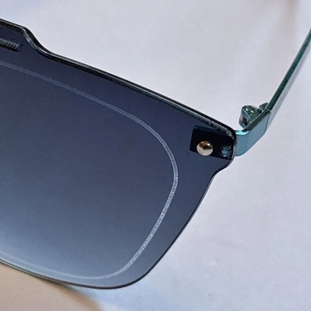 Prive Revaux Shady Business Rimless Blue Gradient Lens Women's Sunglasses